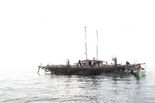 Bagan (floating fishing platform) - Cenderawasih Bay - West-Papua - Indonesia 2011