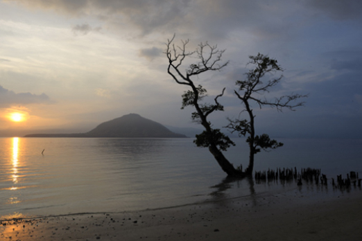 Sunrise near Alor Divers Eco Resort - Pantar - Alor-Archipelago - Indonesia 2010
